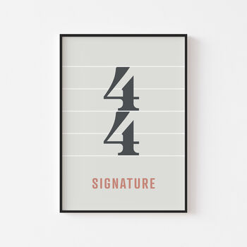 Time Signature Print | Music Theory Poster, 4 of 11