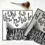 Cat Linocut Print. Shakespeare Quote, thumbnail 1 of 3