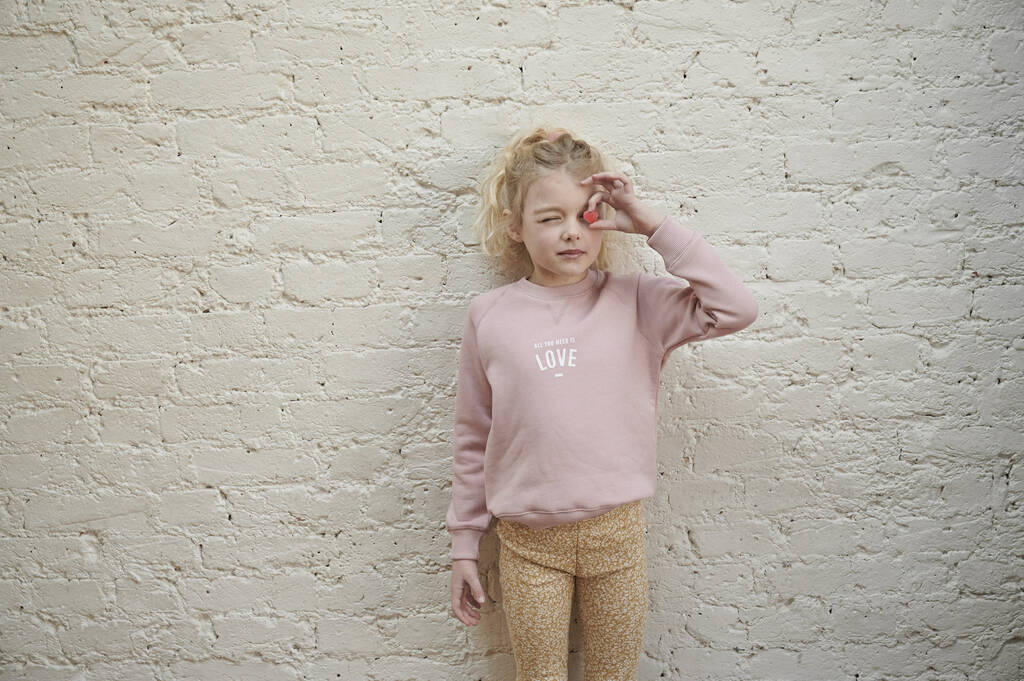 Faded Blush 'All You Need Is Love' Sweatshirt, 1 of 3