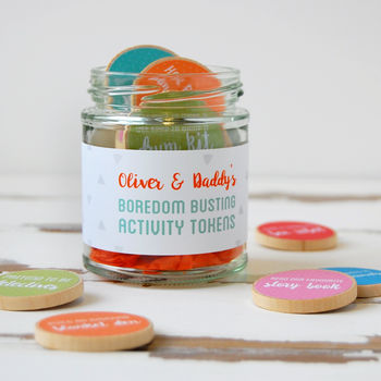 Personalised Daddy And Me Activity Tokens Jar, 8 of 12