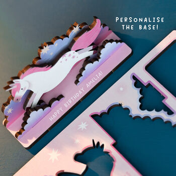 Personalised Unicorn Birthday Pop Out Card, 4 of 6