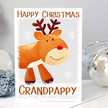 Personalised Reindeer Family Christmas Card, 7 of 9
