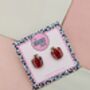 Bell Pepper Glitter Resin Studs / Veggie Lover Gift / Cute Statement Jewellery / Fun Accessories, thumbnail 3 of 5