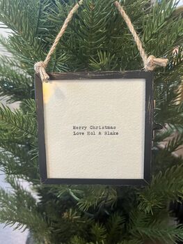 4x4 Personalised Typewriter Christmas Tree Decoration, 2 of 8