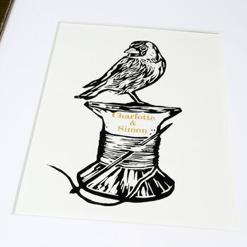 Personalised 'Cotton' Second Wedding Anniversary Print, 10 of 12