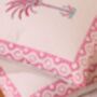 Light Pink Palm Cushion Cover Set Of Two, thumbnail 3 of 3
