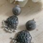 Blue Oxidised Dangle Earrings, thumbnail 4 of 4