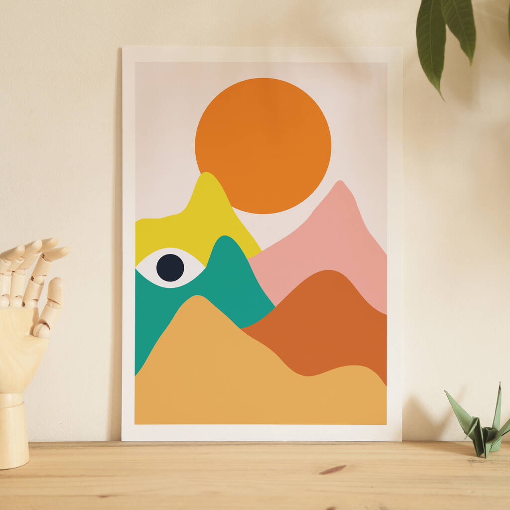 'mountain Eyes' Art Print By By Seija 