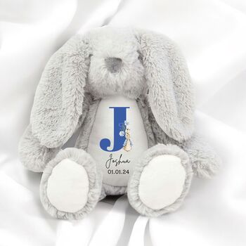 Personalised Bunny Rabbit Baby Boy Teddy, 3 of 5