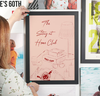 Framed The Stay At Home Club Print, 2 of 4