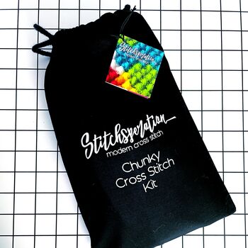 Cmyk Ampersand Chunky Cross Stitch Kit, 4 of 6