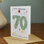 Personalised 70th Welly Birthday Card, thumbnail 1 of 1