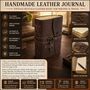 Handcrafted Vintage Leather Notebook With Lock For Writing, thumbnail 9 of 9