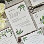 Greenery Botanical Wedding Stationery Recycled, thumbnail 5 of 9