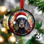 Working Cocker Spaniel Black In Santa Hat Suncatcher Decoration, thumbnail 6 of 8