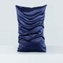 Mulberry Silk Navy Blue Pillowcase, thumbnail 1 of 3