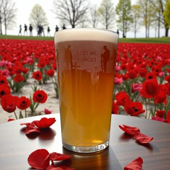 Remembrance Day Personalised Pint Glass, 6 of 11