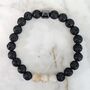 Men's Citrine And Lava Bead November Birthstone Bracelet, thumbnail 9 of 11