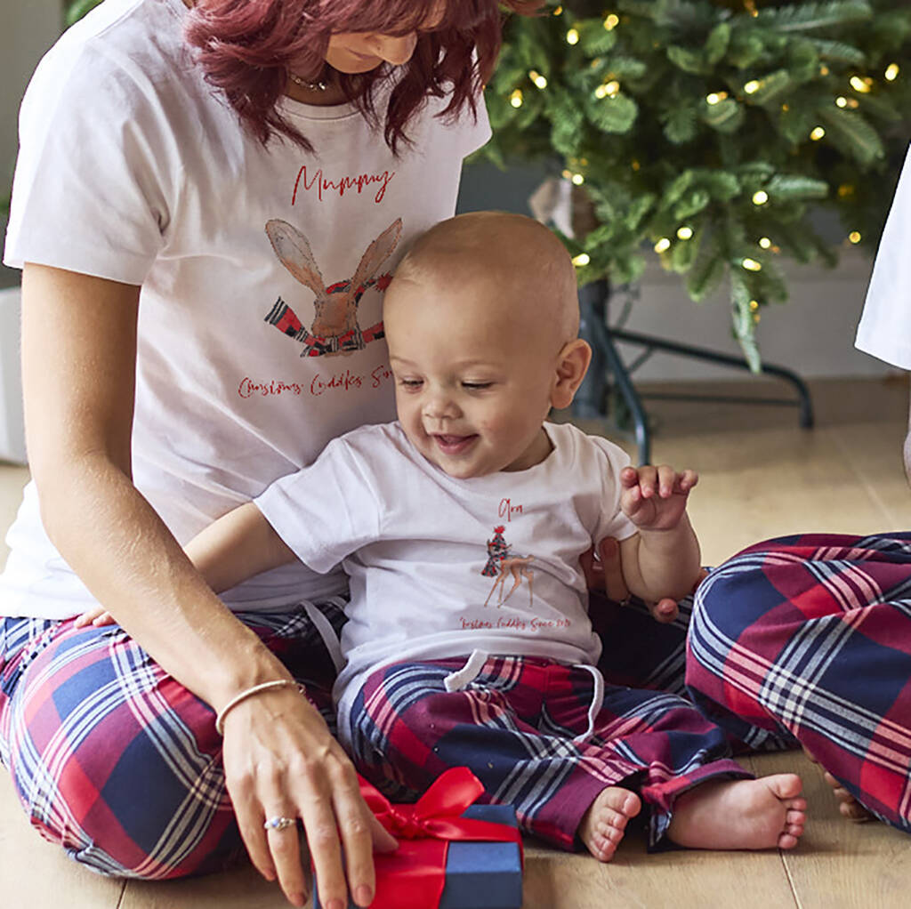 Personalised Mummy And Me Christmas Pyjama Set, 1 of 6
