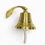 Marine Brass Wall Hanging Bell, thumbnail 1 of 12