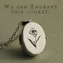Silver Oval Birth Flower Personalised Locket Necklace, thumbnail 5 of 9