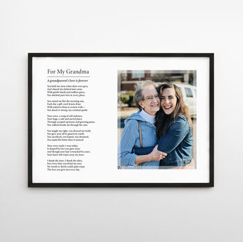 For My Grandma Personalised Photo Poem Print, 4 of 9