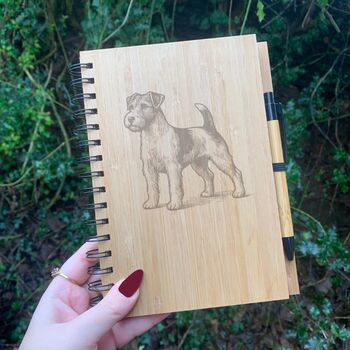 Personalised Jack Russell Terrier Dog Engraved Notebook, 4 of 4