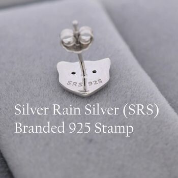 Leopard Stud Earrings In Sterling Silver, 8 of 12