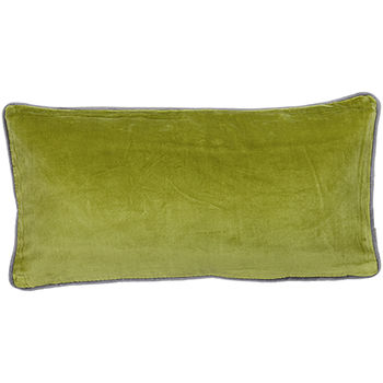 Velvet Cushion With Piping In A Choice Of Colours, 2 of 4