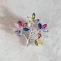 Gemstone Sterling Silver Tree Of Life Brooch, thumbnail 1 of 9