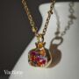 Mixed Color Pomegranate Pendant Necklace, thumbnail 2 of 4