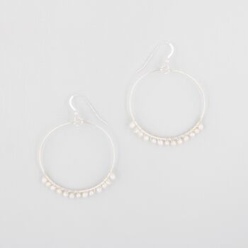 Pearl Hoop Earrings, 3 of 6