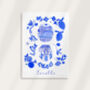 Scenes Of Seville, Spain Blue Tile Inspired Travel Print, thumbnail 10 of 12