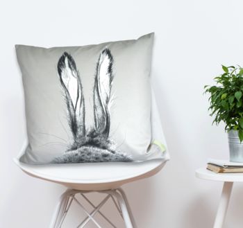 Hare Cushion 'The Runners Number One', 2 of 5