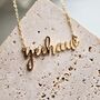 Yeehaw Script Necklace In Stainless Steel, thumbnail 1 of 5