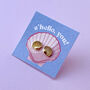S'hello You! Gold Plated Shell Stud Earrings, thumbnail 6 of 8