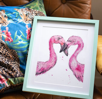 Flamingo Lovers Art Print, 4 of 5
