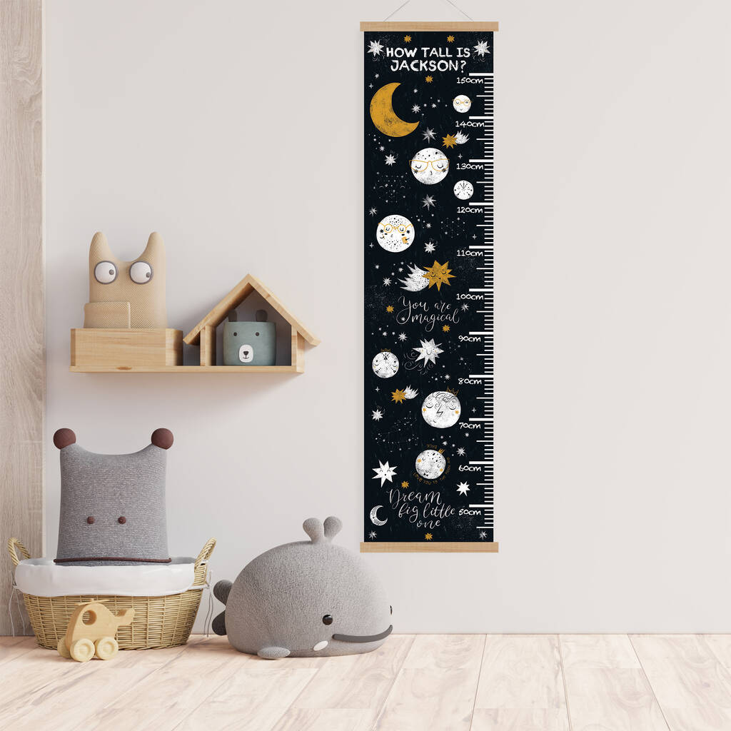 Personalised Planets And The Night Sky Height Chart, 1 of 5