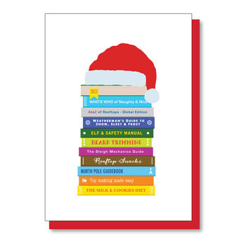 Santas Favourite Books, Book Lovers Christmas Card, 3 of 7