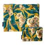 Velvet Make Up Bags Ochre And Teal Floral, thumbnail 2 of 4