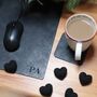 Personalised Initials Leather Mouse Pad And Coaster Set Valentine's Day Gift For Him Or Her, thumbnail 1 of 12