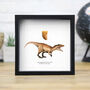 Carcharodontosaurus Tooth And Watercolour Illustration Box Frame Real Authentic Jurassic Dinosaur Fossil Museum Quality Natural History Interior Design Home Decor Wall Hanging Display Gift Ornament, thumbnail 1 of 4