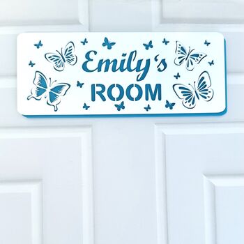 Personalised Butterfly Children's Door Sign, 4 of 11