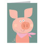 Mini Piglet Greetings Card, thumbnail 2 of 5