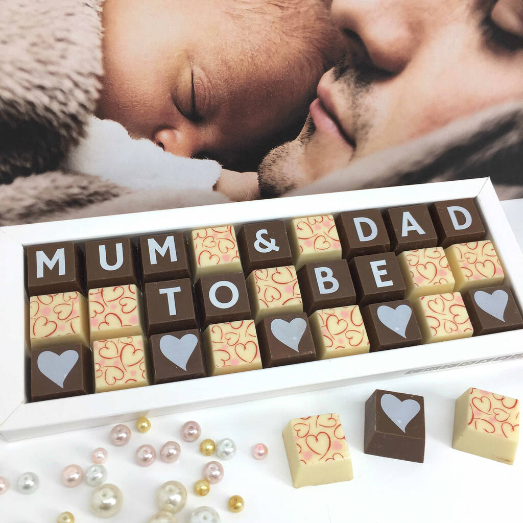 Mum And Dad To Be Personalised Chocolate Gift, 1 of 7
