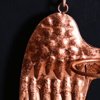 Copper Angel Wings Hanging Tealight Holder, 5 of 8