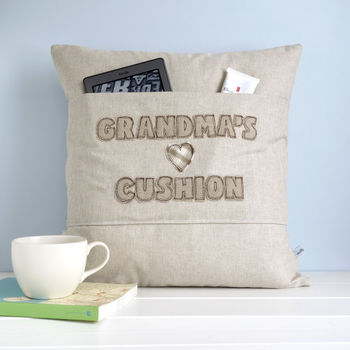 Personalised Pocket Cushion Gift For Mum / Grandma, 2 of 12