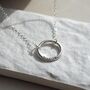 Personalised Hand Stamped Halo Necklace, thumbnail 1 of 11