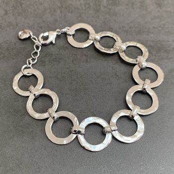 Hammered Round Rings Bracelet, 5 of 9