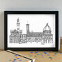 Florence Skyline Travel Art Print Unframed, thumbnail 2 of 6